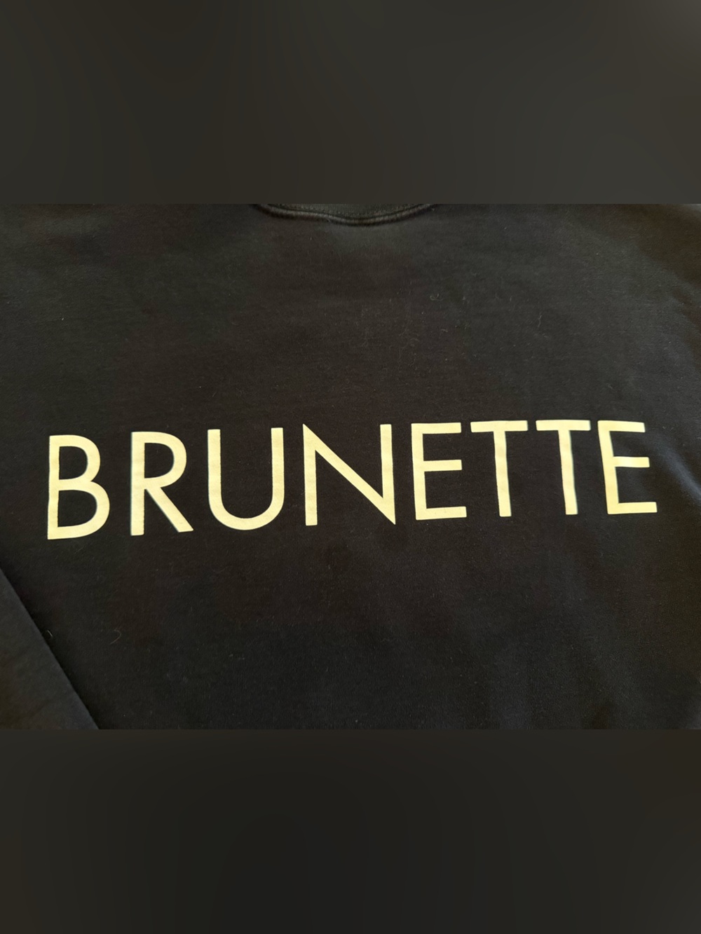Brunette the Label “BRUNETTE” black women’s crew neck / sweatshirt white print - Picture 3 of 8